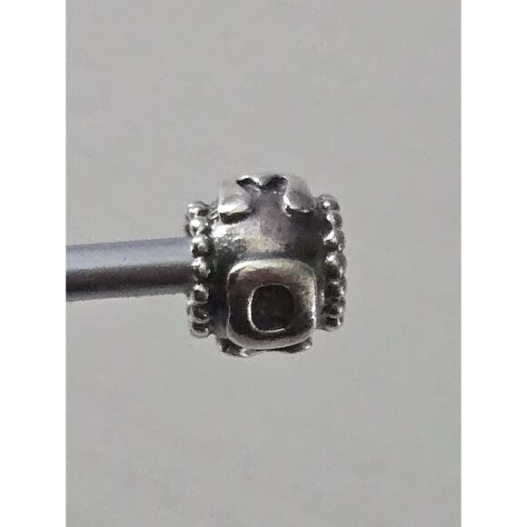 Pandora 925 Sterling Silver & 14k Gold Two Tone Pink CZ Retired Mom Charm - Picture 7 of 8